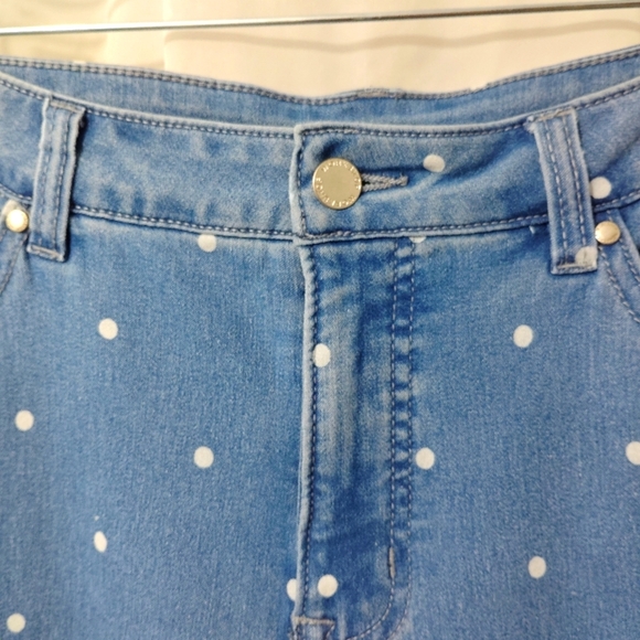 Vintage Jeans Workshop Republic Polkadot Ankle Length 5 Pocket Medium Wash Denim - Picture 3 of 14